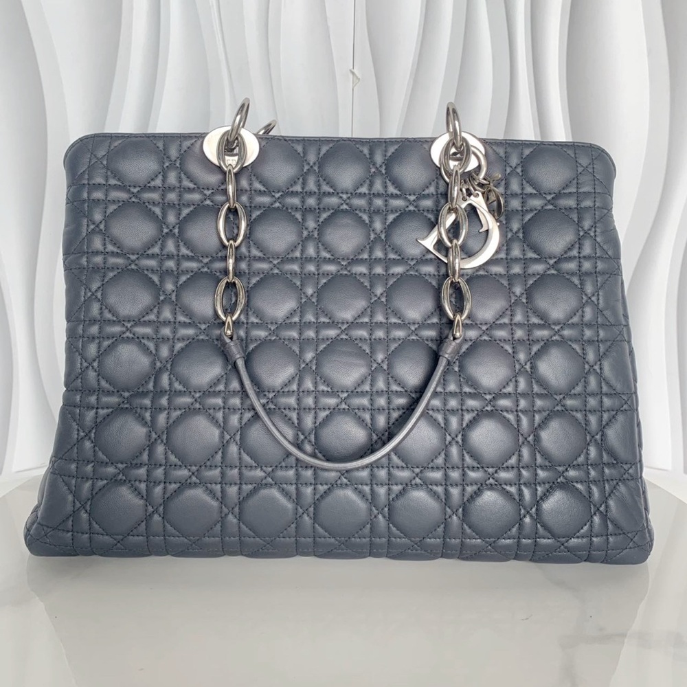 DIOR Soft Lady DIOR Medium Hobo Lambskin Grey